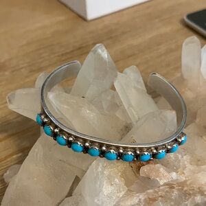 Livingston silver Turquoise and Silver Women's Cuff Bracelet